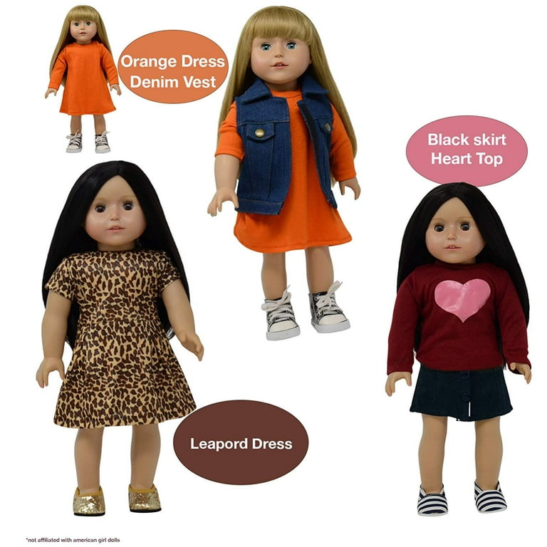  ZITA ELEMENT 24 Pcs American Doll Clothes for 18 inch