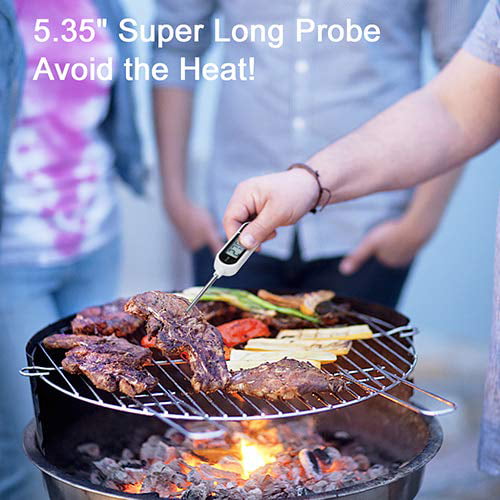 BRAPILOT Digital Food Meat Candy Thermometer - FT200 Instant Read Probe Thermometer Backlit Auto Off Waterproof for Cooking BBQ Kitchen Grill Milk