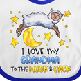 thumbnail image 4 of Inktastic I Love My Grandma to the Moon and Back Cute Sheep Boys or Girls Baby Bib, 4 of 4