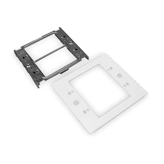 Legrand Device Plate,Gray,Steel,Plates G4047C-2