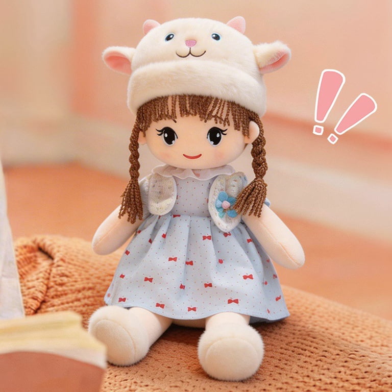17.7-inch Little Girl Plush Dolls Soft Stuffed Figures in Detailed