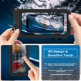 thumbnail image 3 of Casetego Floating Universal Waterproof Phone Pouch with Lanyard, IPX8 Cellphone Dry Bag Waterproof Case for iPhone 14 13 12 11 Pro Max SE XS XR S10 S9 Note 20/10 Up to 8" -2 Pack,Black+Blue, 3 of 6