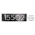 thumbnail image 5 of Floating Modern 6" Number Horizontal Address Plaque (5 characters) - Black/Brushed Aluminum, 5 of 5