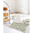 thumbnail image 4 of Sage Green Daisy Kitchen Dish Towels for Drying Dishes Set of 2, Farmhouse Floral Green Striped Waffle Weave Microfiber Hand Tea Bathroom Towels Quick Dry & Absorbent Towel 12x12, 4 of 7