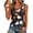 Black #46, variant on Women Halloween Split Color Print V Neck Tank Top Witch Castle Pumpkin Ghost Spiderweb Sleeveless Loose Casual Fall Holiday Graphic Vest Tops Saffron S