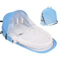 thumbnail image 1 of Cama plegable de cuna portátil para bebé, nido de cuna para viaje, bolsa de cama plegable con mosquitera, cesta de dormir infantil con juguetes Fivean unisex, 1 of 2