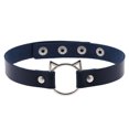 thumbnail image 1 of Collier Ras-de-Cou pour Femmes Tête de Chat Ajustable Collier Gothique Ras-de-Cou Faux Cuir, 1 of 10