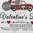 thumbnail image 7 of JOOCAR Happy Valentine’s Day Heart Truck Shower Curtain Special Delivery Loads of Love Hugs and Kisses Farmhouse Bathroom Decor 72 x 72 Inches, 7 of 7