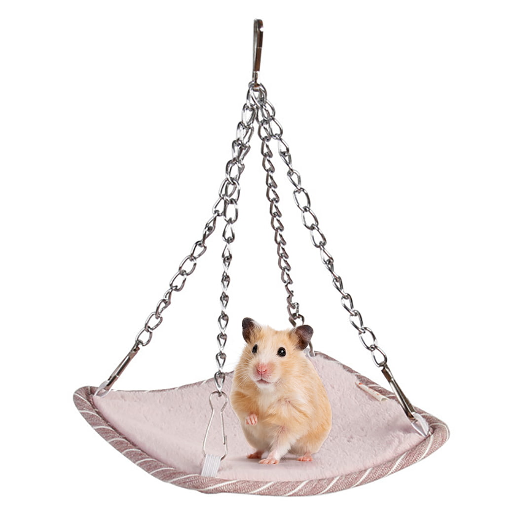 Keersi Winter Warm Plush Hammock Swing Hanging Bed Nest House for Pet Syrian Hamster Gerbil Rat Mouse Chinchillas Guinea Pig Squirrel Small Animal Cage Toy