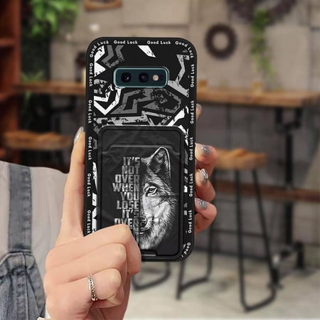 ABL-Phone Case For Samsung Galaxy S10E/SM-G970K, Shockproof Fashion Design Full wrap Soft case Cartoon Silicone Anti-dust Card sleeve Durable Dirt-resistant Back Cover Anti-knock Cute