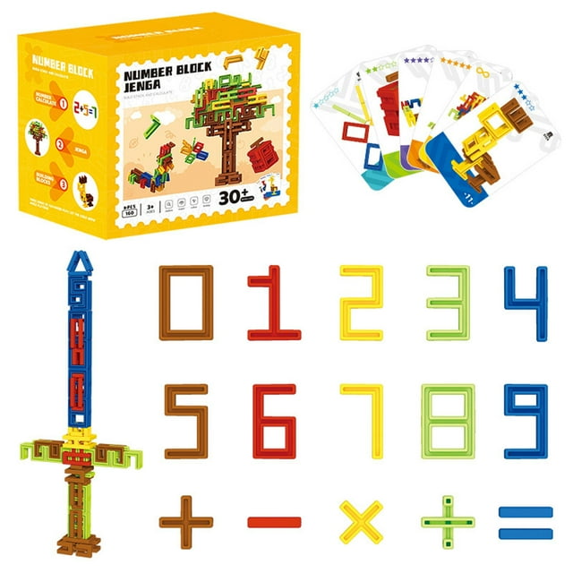 Number Building Block (1 Box) Creative Montessori Stacking Toys Early Educational Toy For Children