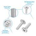 thumbnail image 3 of Uxcell Round Head Phillips Screws, 120 Pack M2-0.4 x 8mm 304 Stainless Steel 18-8 Full Thread, 3 of 7