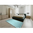 thumbnail image 5 of Ahgly Company Machine Washable Indoor Rectangle Transitional Electric Blue Area Rugs, 3' x 5', 5 of 7
