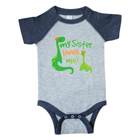 

Inktastic My Sister Loves Me Baby Boy Gift Baby Boy Bodysuit