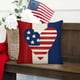 thumbnail image 1 of Funda de almohada de lino con estampado de estrellas patrióticas | Funda de almohada decorativa para el 4 de julio con cremallera invisible | Funda lavable para sofá, sillón o dormitorio, 1 of 6