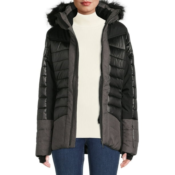 Avalanche Women's Hooded Mixed Media Ski Jacket