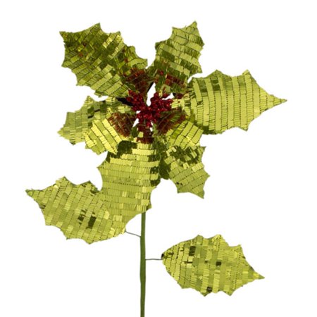 UPC 762152848007 product image for Pack of 12 Green Reversible Fabric Artificial Poinsettia Flower Christmas Picks  | upcitemdb.com