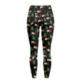 thumbnail image 6 of Renewold Christmas Tree Ho Ho Ho Leggings with Pockets for Women Ladies Athletic Pants Compression Leggings High Waisted Butt Lifting Printed Leggings Womens Preppy Leggings, M, 6 of 8