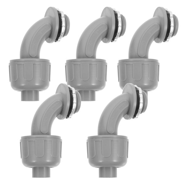 Miangastore Electrical Conduit Grey PVC 5Pcs 1/2 Inch