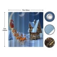 thumbnail image 4 of Christmas Shower Curtain Winter Holiday Merry Christmas Bath Curtain Cute Deer Santa Claus Bathroom Decor with 12 Hooks 72x72in, 4 of 7