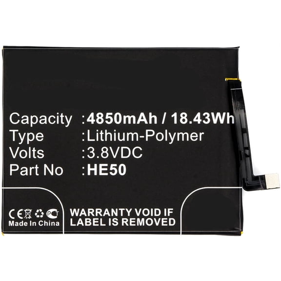 Batteries N Accessories BNA-WB-P3907 Cell Phone Battery - Li-Pol, 3.8, 4850mAh, Ultra High Capacity Battery - Replacement for Motorola HE50, SNN5989A Battery