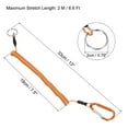 thumbnail image 2 of Uxcell 6.6ft Fishing Lanyard Coiled Ropes Retractable with Metal Clip Keychain Orange 2 Pack, 2 of 6