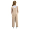 thumbnail image 3 of Rolanko Jumpsuit Sleeveless Romper Wide Leg Pants Overalls for Kids Loose Jumpers with Pockets 4-14 Years, 3 of 6