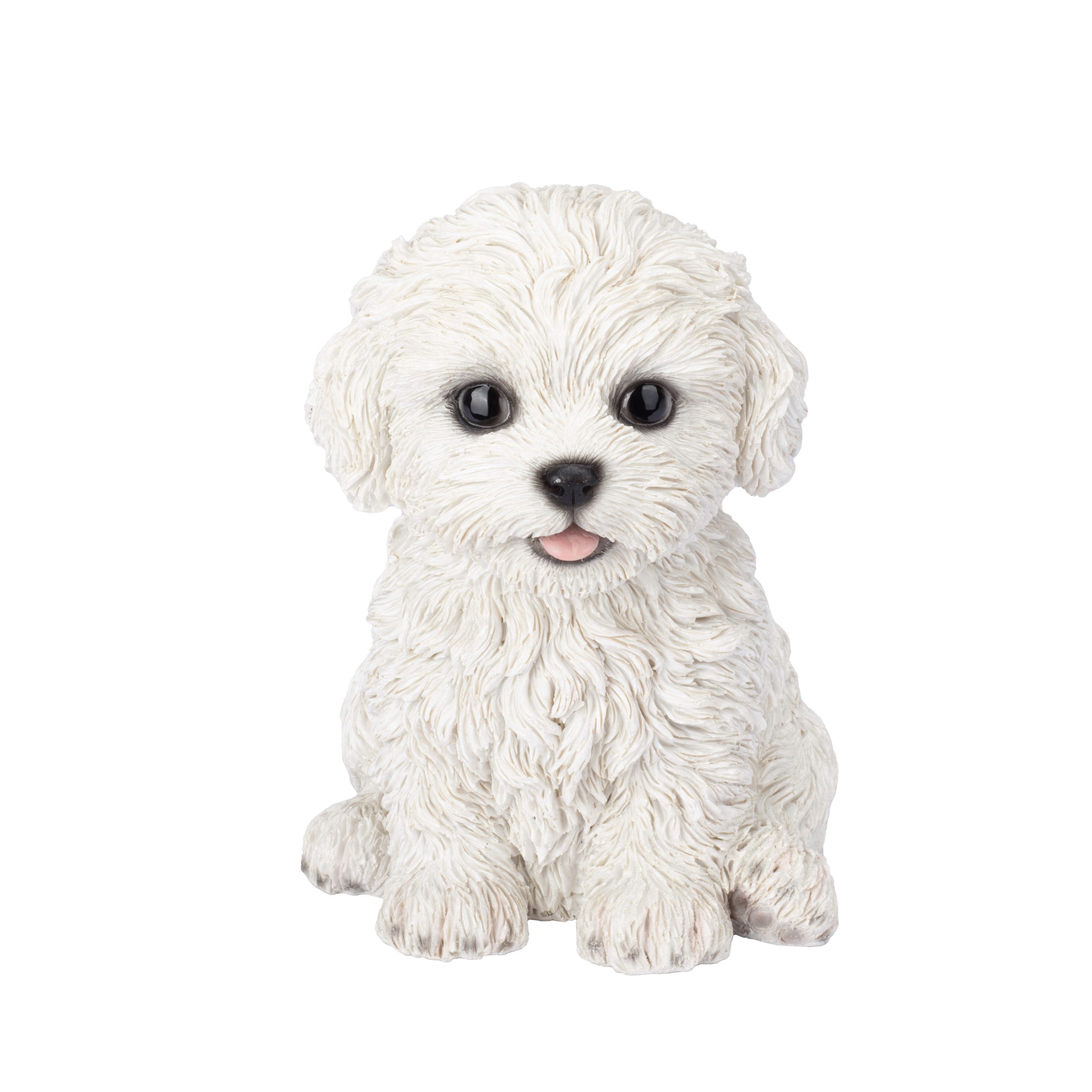 SOREAL White Bichon Frise Decorative Puppy Figurine for Home & Garden Décor, Handpainted Polyresin Dog Statue, Realistic Design | Gift for Dog Lovers | Weather-Resistant Indoor/Outdoor Decor