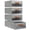 Grey, variant on Foldable Drawer Organizer with Slide-Out Handles, 15.7" Non-Woven Fabric Clothes Storage Bin for Bedroom Closet and Laundry Room, Neutral Beige