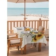 thumbnail image 2 of 60x102 Inch Outdoor Tablecloth with Umbrella Hole Zipper Rectangle Yellow Sunflower Rectangular Tablecloths Outside Waterproof Butterfly Beige Vintage Country Patio Table Cloth Cover for Picnic Party, 2 of 8