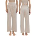 thumbnail image 3 of Pantalones de Yoga de Pierna para Mujer, Holgados y Cómodos, de Cintura Alta, con Bolsillos. Gris Leche L, 3 of 9