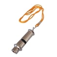 thumbnail image 2 of High Decibel Survival Whistle with Lanyard for Emergency Situations Outdoor Camping Hiking Mountaineering and Boat Safety Gear Loud Sound for Rescue and Sporting Events Silver Stainless Steel, 2 of 6