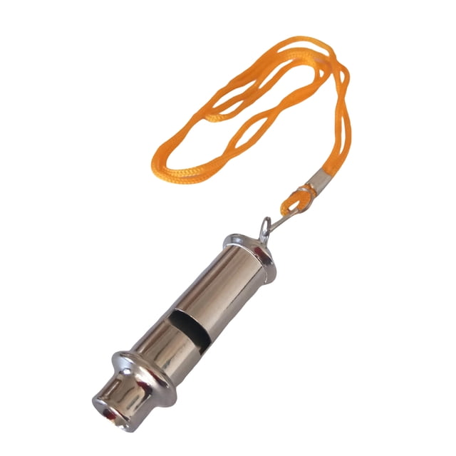 Sifflet d'Urgence, Sifflet de Survie à Grand Volume en Acier Inoxydable, Sifflet de Sécurité à Double Tube Bruyant pour Camping, Randonnée, Alpinisme, Entraîneur, Arbitrage en Plein Air