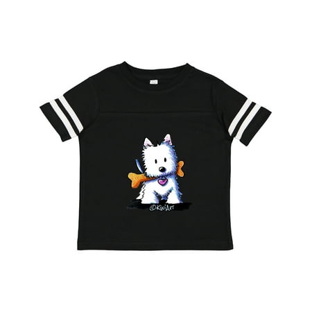 

Inktastic KiniArt Westie with Bone Gift Toddler Boy or Toddler Girl T-Shirt