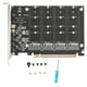 thumbnail image 3 of Adaptador SSD, Adaptador PCIE M.2 Adaptador PCIE dual NVMe Tarjeta Raid NVME Parte superior de la línea, 3 of 8