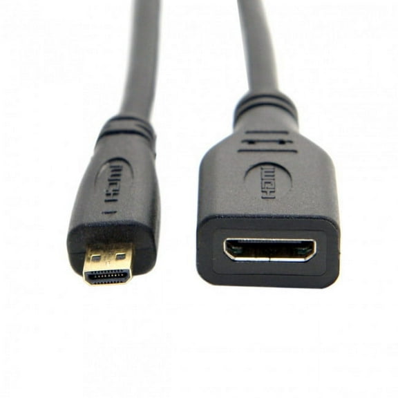 Xiwai Cable D Type Micro HDMI 1.4 Male to Mini HDMI 1.4 Female C Type Extension Cable 10cm for Laptop PC HDTV