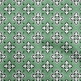 thumbnail image 1 of oneOone Velvet Green Fabric Asian Block Print Traditional Geometric Sewing Material Print Fabric By The Yard 58 Inch Wide, 1 of 4