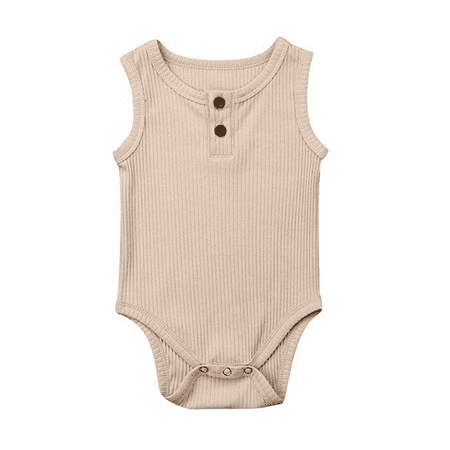 

Newborn Baby Boy Girl Knit Overalls Romper Vest Shirt Buttons Bodysuit Photography Outfits