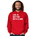 thumbnail image 5 of Life Better With Dog Pet Owner Puppy Hoodie Sweatshirt Women Men Brisco Brands S, 5 of 6