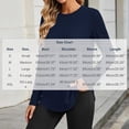 thumbnail image 3 of Chbgutlmr Womens Tops Long Sleeve Crew Neck Curved Hem T-Shirts Casual Loose Fall Comfy Basic Solid Color Tops, 3 of 7