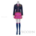 thumbnail image 4 of Disfraz de Song Hana para cosplay de anime, uniforme escolar D.va JK, abrigo, falda, traje de Halloween, traje de Dva para terceros para mujer, 4 of 5