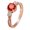 Red, variant on Alexandra Birthstone Ring Rose Gold Plated Sterling Silver Purple CZ Womens Ginger Lyne