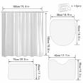thumbnail image 3 of Dvkptbk Halloween Rideau de Douche Ensemble de Rideau de Douche Rideau de Douche Imperméable Rideau de Douche Séparation Sec et Humide Ombrage Ensemble de Rideau de Douche Chaud, 3 of 7