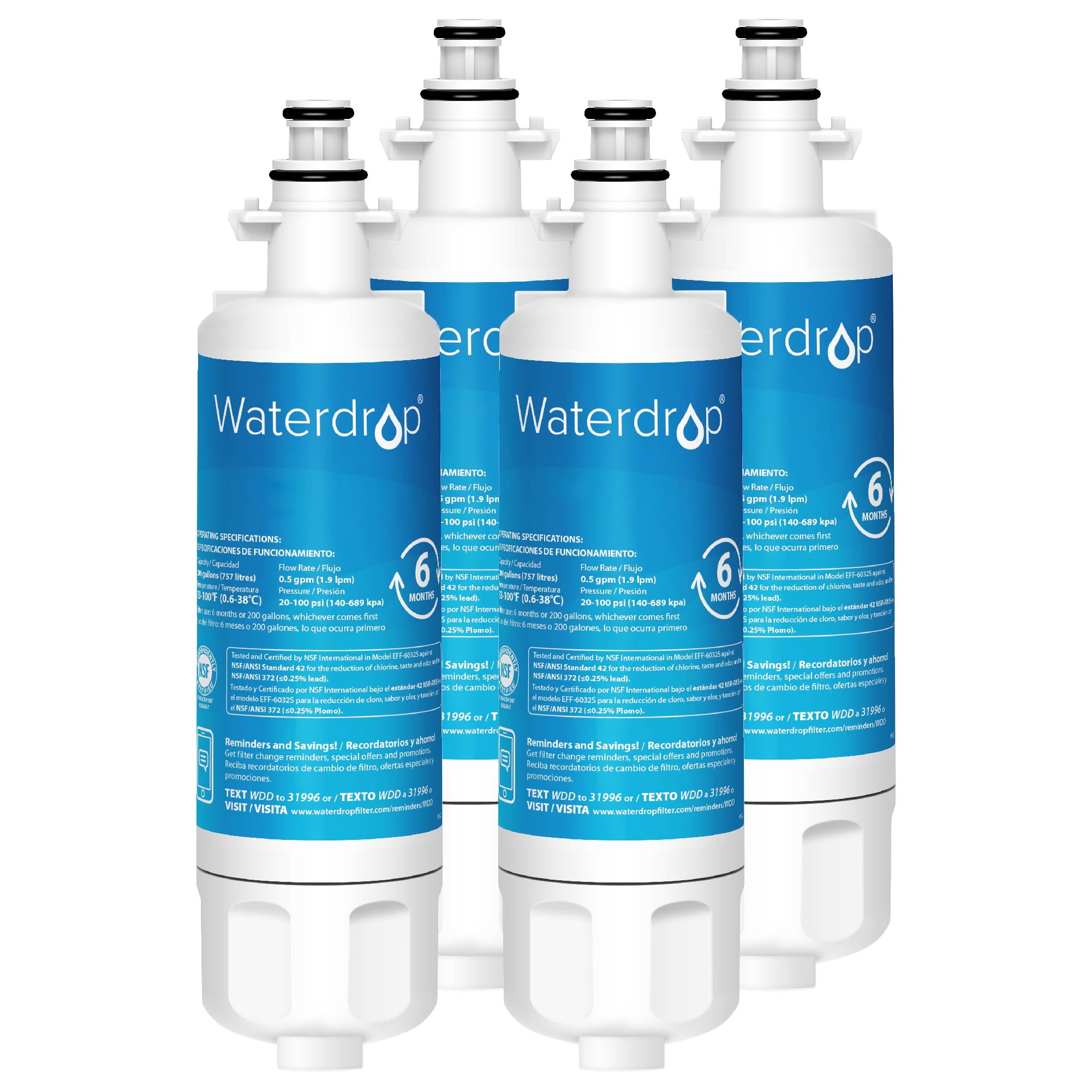 Waterdrop ADQ36006101 Refrigerator Water Filter, NSF 42&372 Certified ...