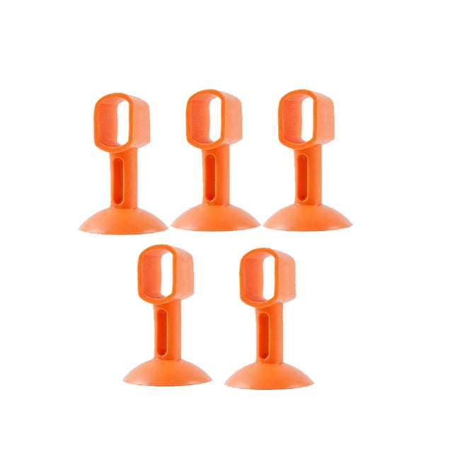 Riwesomey Paquete de 5 topes de manija de puerta de silicona anticolisión, almohadilla de protección de bajo ruido sin perforaciones, accesorio de Herramientas y ferretería Naranja Riwesomey TO008935-04B