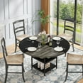 thumbnail image 4 of Tribesigns 47 Inches Round Dining Table for 4 People, Kitchen Tables Dinner Table with 2-Tier Storage Shelves (Only Table), 4 of 5