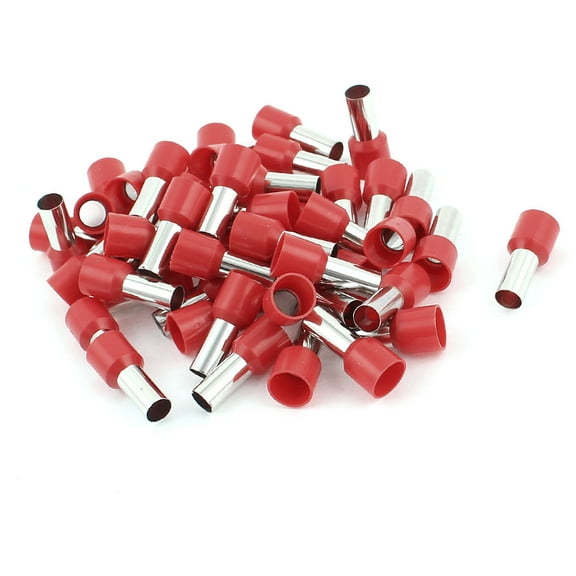 50Pcs 16mm2 Crimp Cord End Terminal Insulated Bootlace Ferrule Connector
