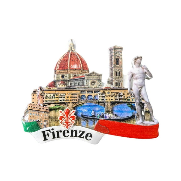 Florence Italy 3D Fridge Magnet Souvenir Gift,Resin Handmade Firenze Refrigerator Magnet Home Decoration Collection