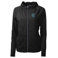 thumbnail image 2 of Women's Cutter & Buck Black Charlotte Knights Adapt Eco Knit Hybrid Recycled Raglan Full-Zip Jacket, 2 of 3