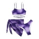 thumbnail image 1 of Gibobby Trajes de Natación para Mujer Conjunto de 3 piezas triangulares sin costuras con tirantes para mujer(Morado,G), 1 of 5